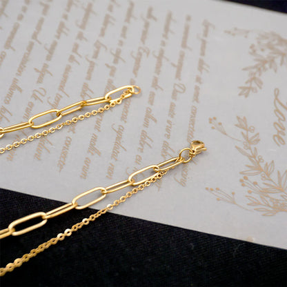 Titanium Steel 18K Gold Plated Casual Simple Style Classic Style Plating Solid Color Layered Necklaces