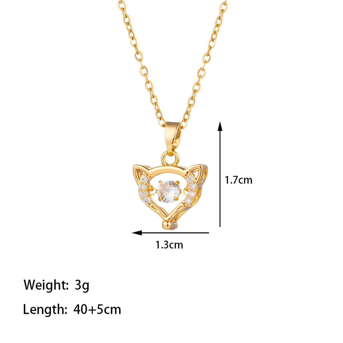 Titanium Steel 18K Gold Plated Casual Simple Style Sector Heart Shape Polishing Inlay Artificial Rhinestones Pendant Necklace