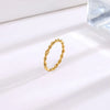 Titanium Steel 18K Gold Plated Elegant Cute Luxurious Plating Braid Twist Titanium Steel Rings