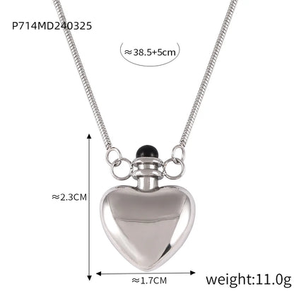 Wholesale Jewelry Elegant Simple Style Heart Shape Titanium Steel 18K Gold Plated Plating Pendant Necklace