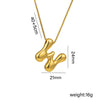 Wholesale Jewelry Hip-Hop Simple Style Letter Titanium Steel 18K Gold Plated Plating Pendant Necklace