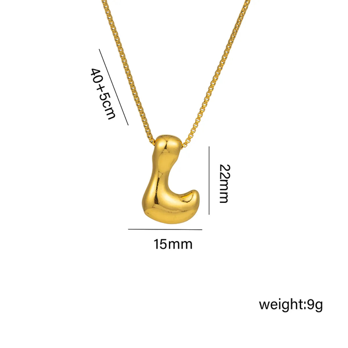 Wholesale Jewelry Hip-Hop Simple Style Letter Titanium Steel 18K Gold Plated Plating Pendant Necklace