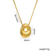 Wholesale Jewelry Hip-Hop Simple Style Letter Titanium Steel 18K Gold Plated Plating Pendant Necklace