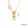 Wholesale Jewelry Hip-Hop Simple Style Letter Titanium Steel 18K Gold Plated Plating Pendant Necklace