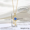 Titanium Steel 18K Gold Plated Modern Style Sweet Classic Style Plating Inlay Starry Sky Resin Zircon Pendant Necklace
