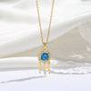 Titanium Steel 18K Gold Plated Modern Style Sweet Classic Style Plating Inlay Starry Sky Resin Zircon Pendant Necklace