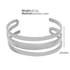 316L Stainless Steel Adjustable Open Bracelet Natural Heavy Industry Hammered Texture Exaggerated Stylish Electroplated Design
