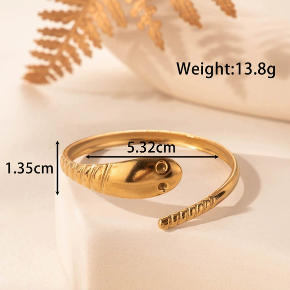 Titanium Steel Adjustable Open Bracelet With High End Style And Electroplating Treatment