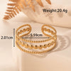Titanium Steel Adjustable Open Bracelet With High End Style And Electroplating Treatment