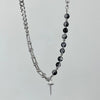 Titanium Steel Alloy Hiphop Cross Ushaped Polishing Men's And Women's Trendy Niche Clavicle Chain Necklace Accessories