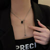 Titanium Steel Alloy Women's Geometric Style Square Clavicle Necklace