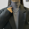 Titanium Steel And Alloy Dshaped Pendant Necklace With Diamonds And Hemp Rope Chain For Women Highend Cool Style With Letters Numbers Text