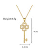 Titanium Steel And Copper Geometric Simple Lucky Necklace With Real Gold Microinlaid And Electroplating For Unisex