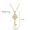 Titanium Steel And Copper Geometric Simple Lucky Necklace With Real Gold Microinlaid And Electroplating For Unisex