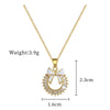 Titanium Steel And Copper Geometric Simple Lucky Necklace With Real Gold Microinlaid And Electroplating For Unisex
