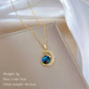 Titanium Steel And Copper Geometric Simple Lucky Necklace With Real Gold Microinlaid And Electroplating For Unisex
