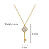 Titanium Steel And Copper Geometric Simple Lucky Necklace With Real Gold Microinlaid And Electroplating For Unisex