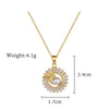 Titanium Steel And Copper Geometric Simple Lucky Necklace With Real Gold Microinlaid And Electroplating For Unisex