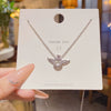 Titanium Steel And Copper Hollow Angel Wings Pendant Necklace With Zirconia Design Cross Chain Geometric And Crown Pattern For Women