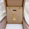 Titanium Steel And Copper Microencrusted Diamond Geometric Cartoon Style Unisex Necklace