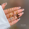Titanium Steel And Copper Micropaved Cross Geometric Cartoon Style Women's Clavicle Necklace