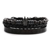 Titanium Steel And Copper Roman Letter Twist Open Bracelet Set With Crown Woven Design Electroplated Fashion Jewelry For Unisex