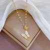 Titanium Steel And Copper Unisex Geometric Heavy Industry Necklace With Microinlaid Real Gold Plating And Diamond Design