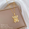 Titanium Steel And Copper Unisex Geometric Heavy Industry Necklace With Microinlaid Real Gold Plating And Diamond Design