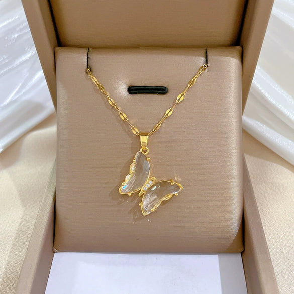 Titanium Steel And Copper Unisex Geometric Heavy Industry Necklace With Microinlaid Real Gold Plating And Diamond Design