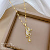 Titanium Steel And Copper Unisex Geometric Heavy Industry Necklace With Microinlaid Real Gold Plating And Diamond Design