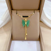 Titanium Steel And Copper Unisex Geometric Heavy Industry Necklace With Microinlaid Real Gold Plating And Diamond Design