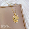 Titanium Steel And Copper Unisex Geometric Heavy Industry Necklace With Microinlaid Real Gold Plating And Diamond Design