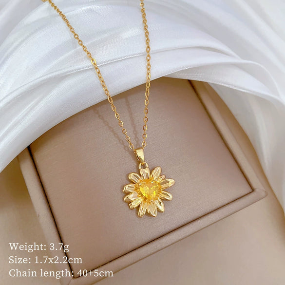 Titanium Steel And Copper Unisex Geometric Heavy Industry Necklace With Microinlaid Real Gold Plating And Diamond Design