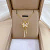 Titanium Steel And Copper Unisex Geometric Heavy Industry Necklace With Microinlaid Real Gold Plating And Diamond Design