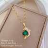 Titanium Steel And Copper Unisex Geometric Heavy Industry Necklace With Microinlaid Real Gold Plating And Diamond Design