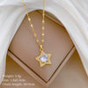 Titanium Steel And Copper Unisex Geometric Heavy Industry Necklace With Microinlaid Real Gold Plating And Diamond Design