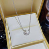Titanium Steel And Copper Women's Fivepointed Star Pendant Clavicle Chain With Electroplating Design
