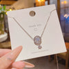 Titanium Steel And Copper Women's Fivepointed Star Pendant Clavicle Chain With Electroplating Design