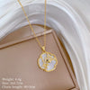 Titanium Steel And Copper Women's Geometric Style Planet Starry Sky Diamond Microinlay Necklace