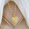 Titanium Steel And Copper Women's Geometric Style Planet Starry Sky Diamond Microinlay Necklace