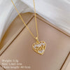 Titanium Steel And Copper Women's Geometric Style Planet Starry Sky Diamond Microinlay Necklace