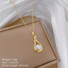 Titanium Steel And Copper Women's Geometric Style Planet Starry Sky Diamond Microinlay Necklace