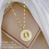 Titanium Steel And Copper Women's Geometric Style Planet Starry Sky Diamond Microinlay Necklace