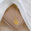 Titanium Steel And Copper Women's Geometric Style Planet Starry Sky Diamond Microinlay Necklace