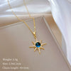 Titanium Steel And Copper Women's Geometric Style Planet Starry Sky Diamond Microinlay Necklace