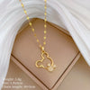Titanium Steel And Copper Women's Geometric Style Planet Starry Sky Diamond Microinlay Necklace