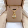 Titanium Steel And Copper Women's Love Heart Necklace With Diamond Microinlay And Geometric Design Cartoon Style
