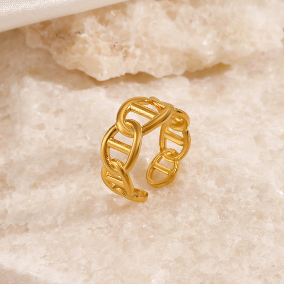 Titanium Steel And Stainless Steel Animal Zodiac Pig Nose Ring For Ladies With 18K Gold Plated Electroplating
