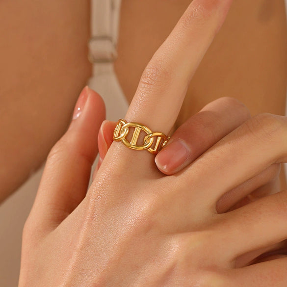Titanium Steel And Stainless Steel Animal Zodiac Pig Nose Ring For Ladies With 18K Gold Plated Electroplating