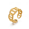 Titanium Steel And Stainless Steel Animal Zodiac Pig Nose Ring For Ladies With 18K Gold Plated Electroplating